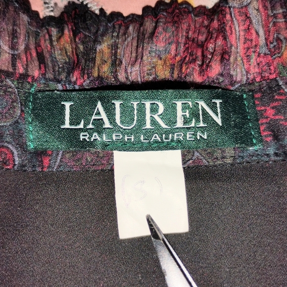 SHEER PAISLEY CHIFFON AMILIYA BLOUSE - Picture 2 of 12